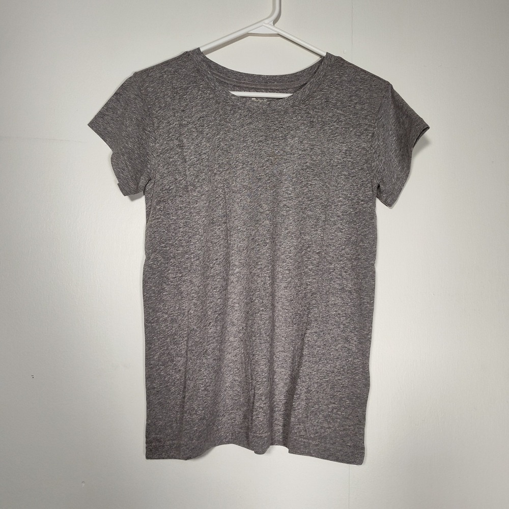 Madewell NWT Womens XXS Heather Gray Ex-Boyfriend Crewneck Short Sleeve Tee